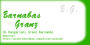 barnabas granz business card